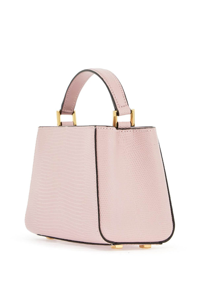 Jimmy Choo mini diamond link leather lizard print handbag - Pink