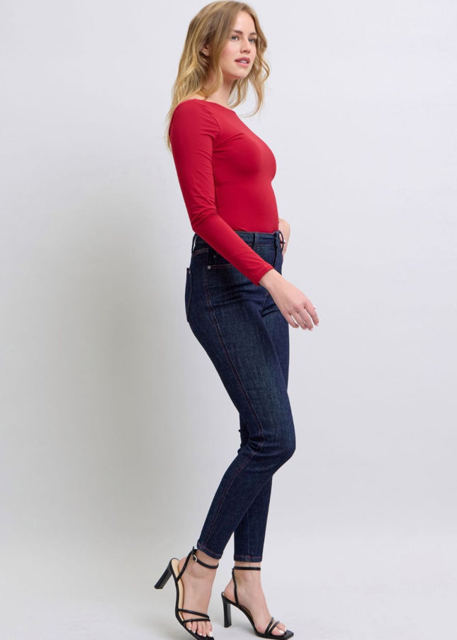 Judy Blue Full Size Heart Shaped Back Pockets Skinny Jeans