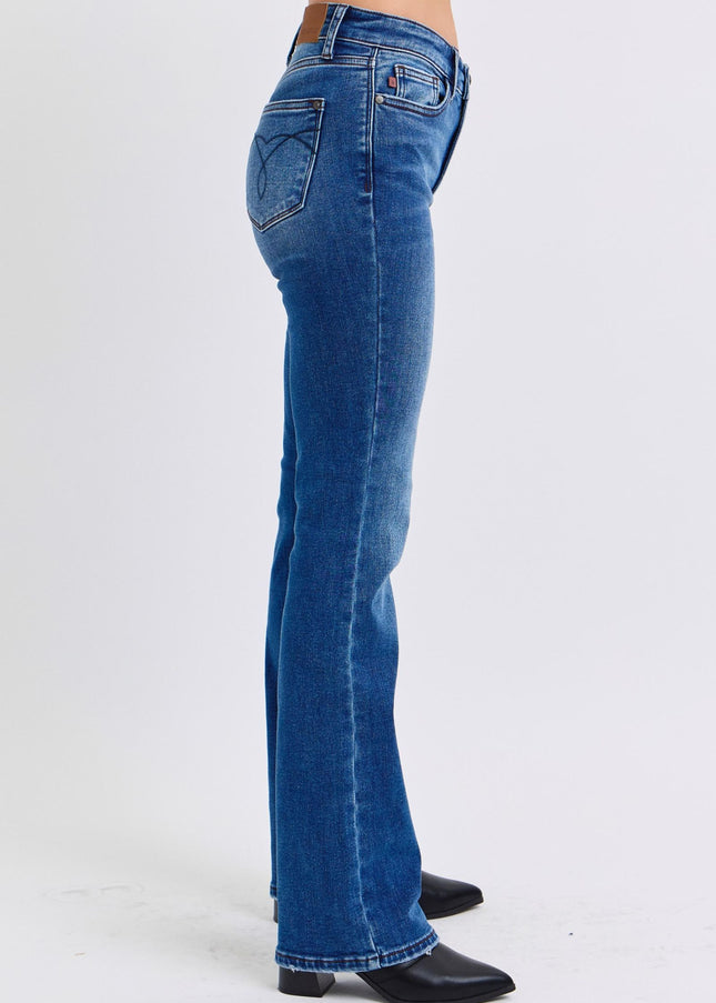 Judy Blue Full Size Run Mid-Rise Bootcut Jeans with Thermal Lining