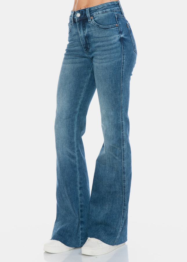 Judy Blue Full Size Tummy Control Cut Hem Flare Jeans