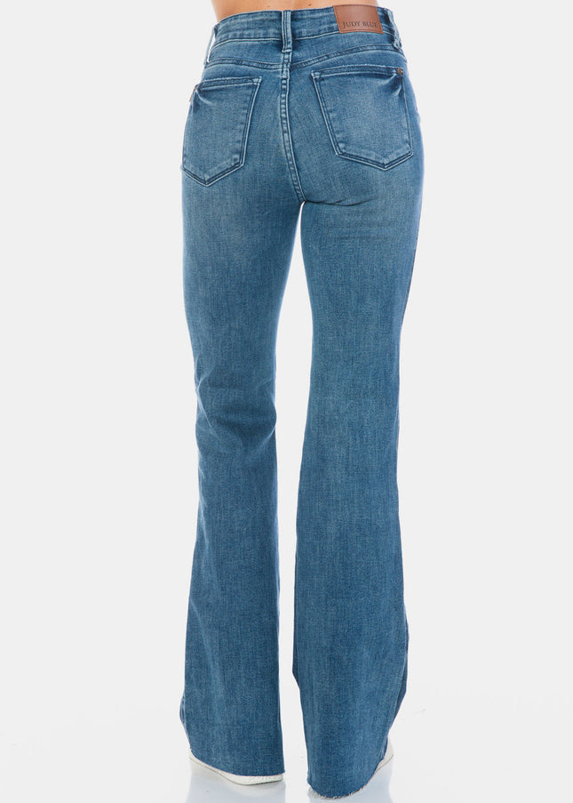 Judy Blue Full Size Tummy Control Cut Hem Flare Jeans