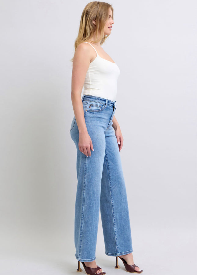 Judy Blue Full Size Wide Leg Jeans with Pockets