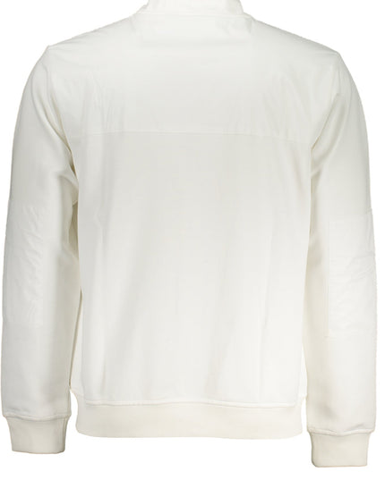 K-WAY MEN'S WHITE ZIP SWEATSHIRT-1