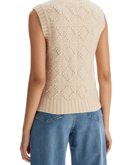 Ganni wool and cotton blend vest for