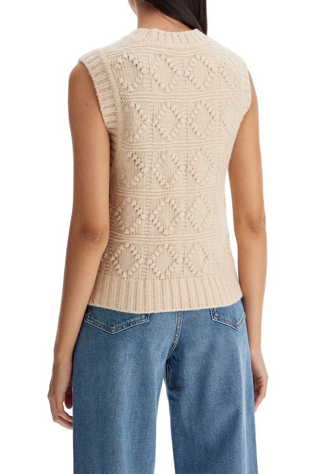 Ganni wool and cotton blend vest for