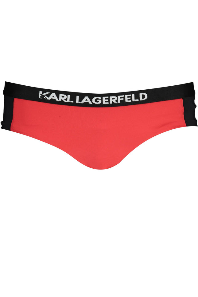 KARL LAGERFELD BEACHWEAR SWIMSUIT SIDE BOTTOM WOMAN RED-0