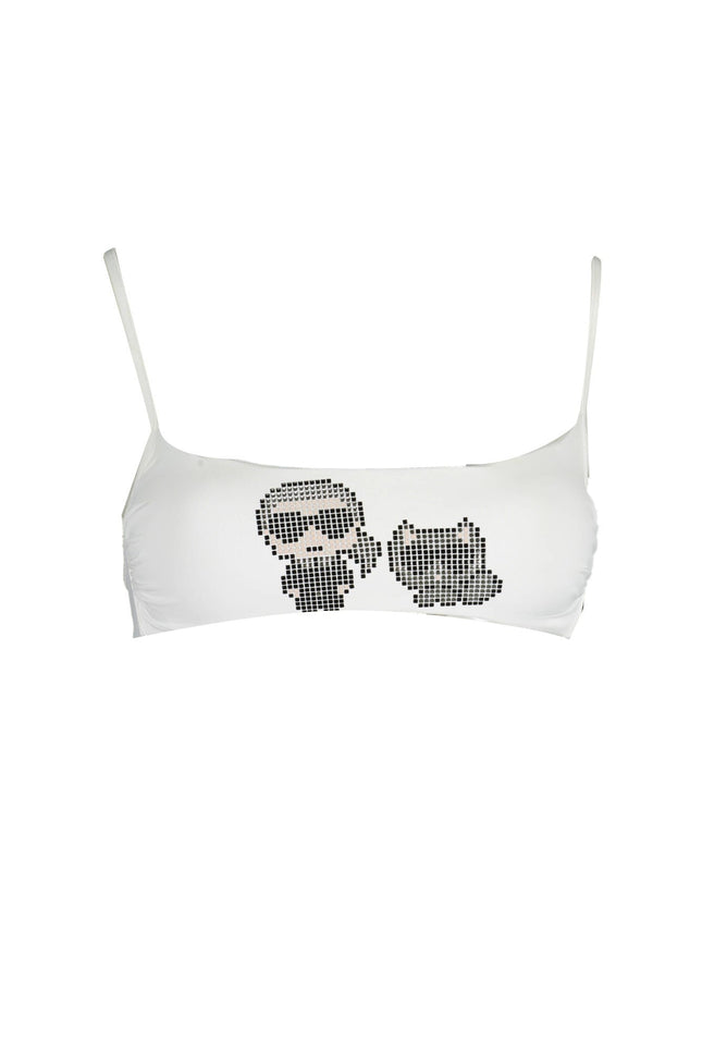 KARL LAGERFELD BEACHWEAR SWIMSUIT TOP WOMAN WHITE-0