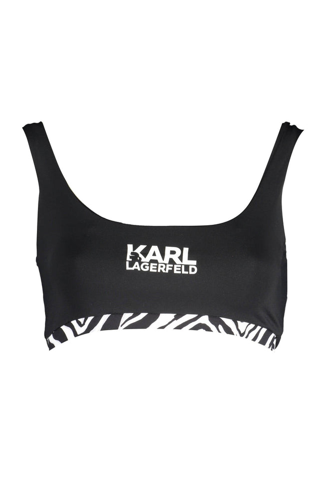 KARL LAGERFELD BEACHWEAR TOP WOMEN'S COSTUME BLACK-0