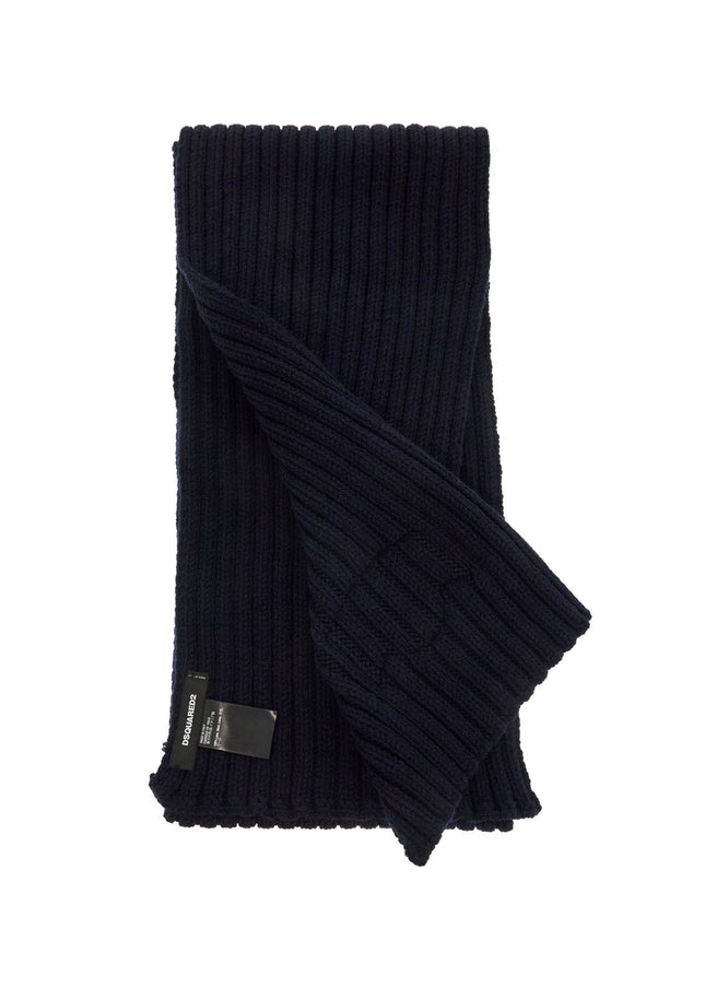 Dsquared2 "wool ribbed scarf for a