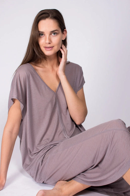 Kaftan Dress - 100% Tencel™ - Breathable & Sustainable Stone