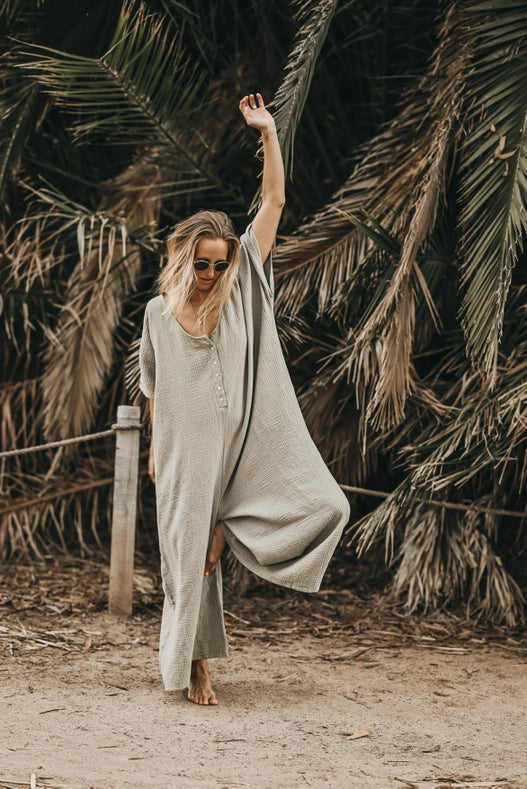 Kaftan Jumpsuit // Sage