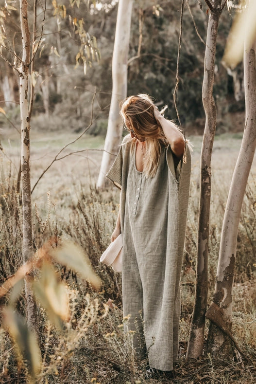 Kaftan Jumpsuit // Sage