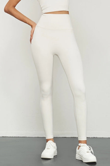 Kalina Lycra® High Waist Leggings Eggshell White