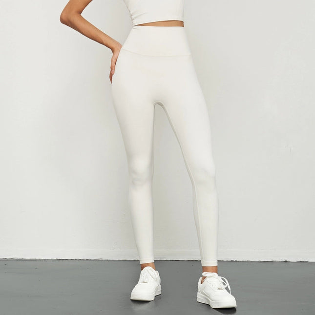 Kalina Lycra® High Waist Leggings Eggshell White