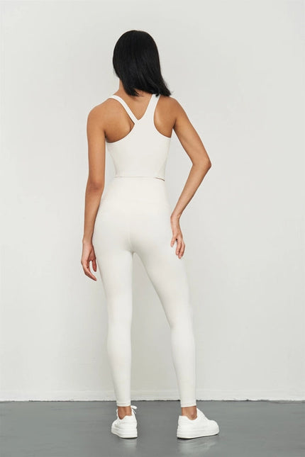 Kalina Lycra® High Waist Leggings Eggshell White