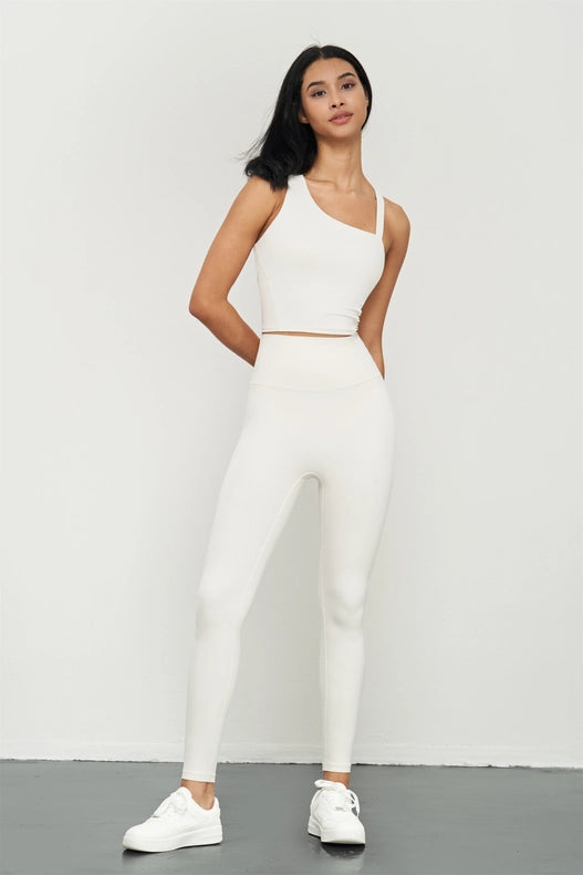 Kalina Lycra® High Waist Leggings Eggshell White