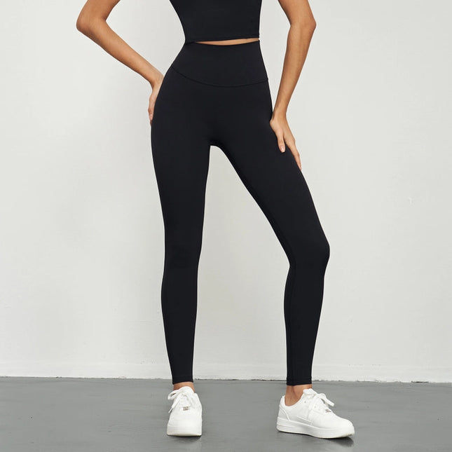 Kalina Lycra® High Waist Leggings Velvet Black