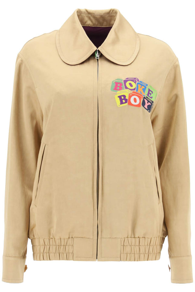 Kenzo boke boy reversible bomber jacket-women > clothing > jackets > bomber jackets-Kenzo-s-Beige-Urbanheer