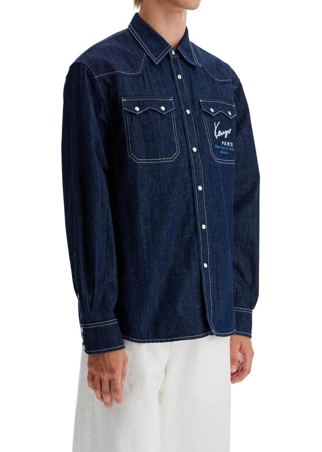 Kenzo denim western shirt for men