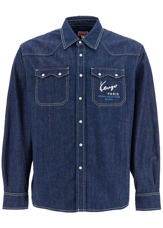 Kenzo denim western shirt for men