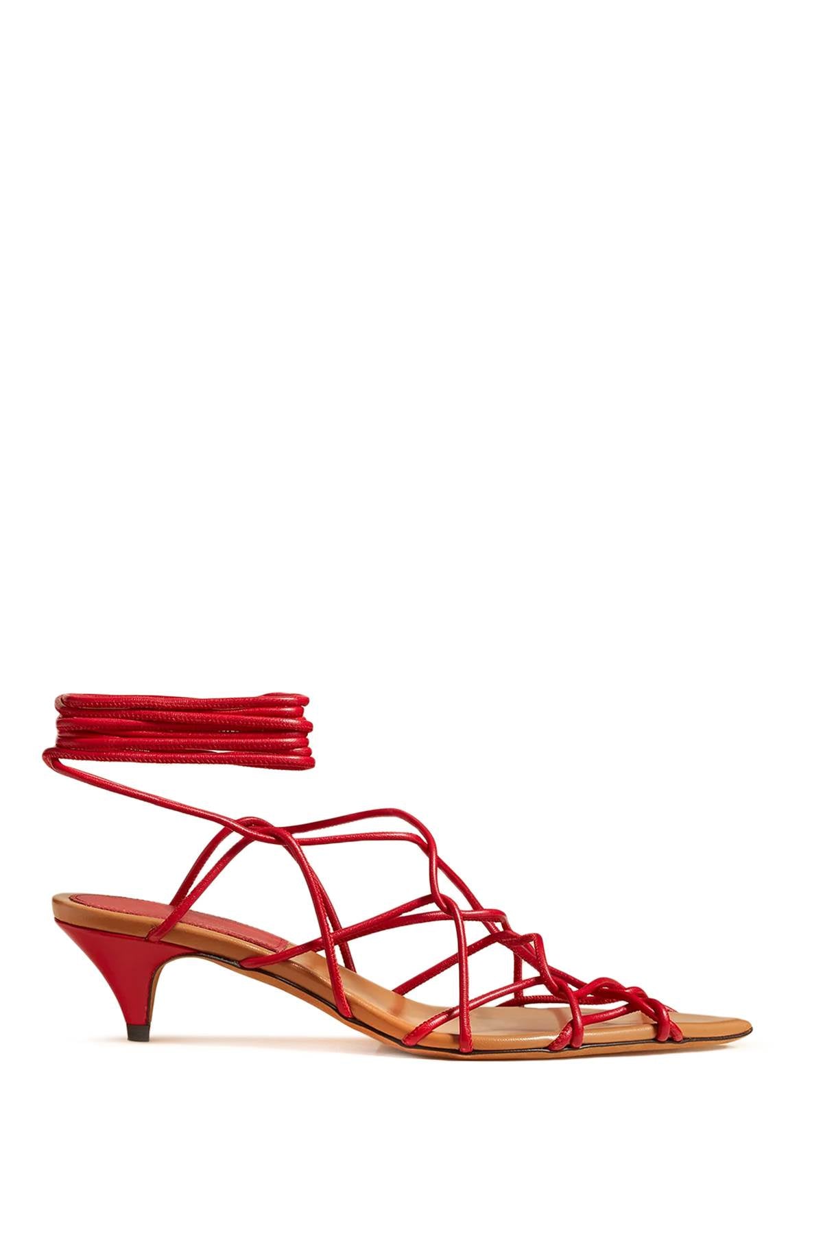 Khaite "arden low heel sand - Red