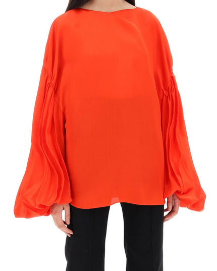 Khaite "quico blouse with puffed sleeves