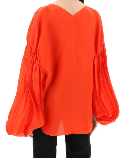 Khaite "quico blouse with puffed sleeves