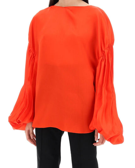 Khaite "quico blouse with puffed sleeves