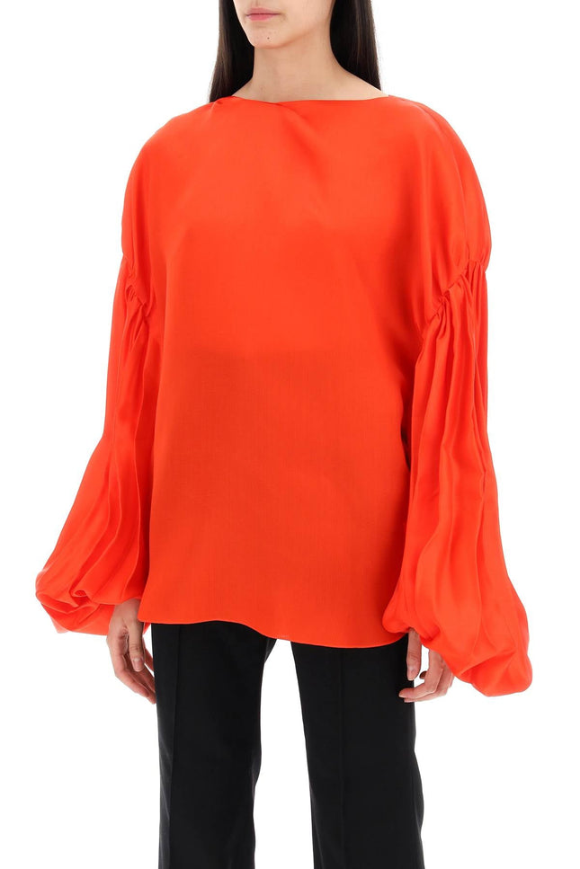 Khaite "quico blouse with puffed sleeves