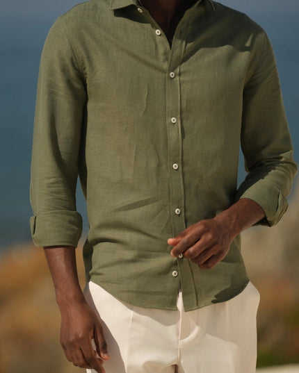 Khaki Linen Shirt