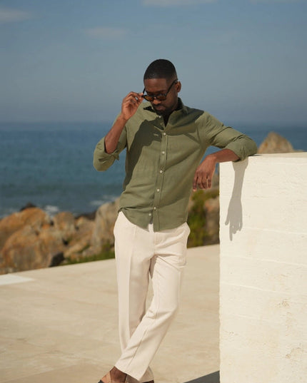 Khaki Linen Shirt