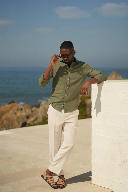 Khaki Linen Shirt