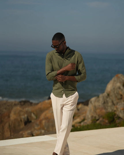 Khaki Linen Shirt