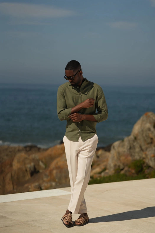 Khaki Linen Shirt