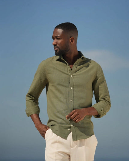 Khaki Linen Shirt