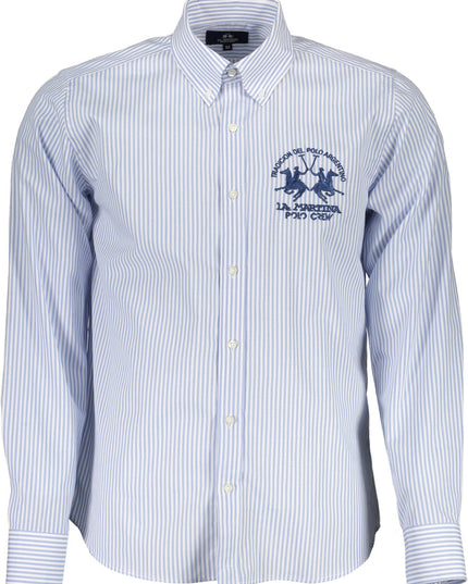 LA MARTINA MEN'S LONG SLEEVE SHIRT BLUE-Clothing - Men-LA MARTINA-Urbanheer