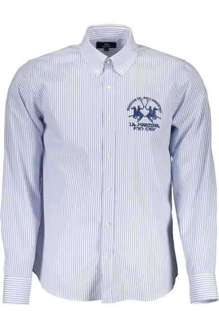 LA MARTINA MEN'S LONG SLEEVE SHIRT BLUE-Clothing - Men-LA MARTINA-Urbanheer