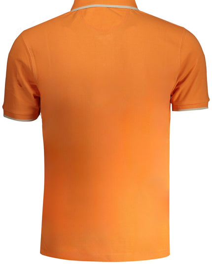 LA MARTINA MEN'S ORANGE SHORT SLEEVED POLO SHIRT-1