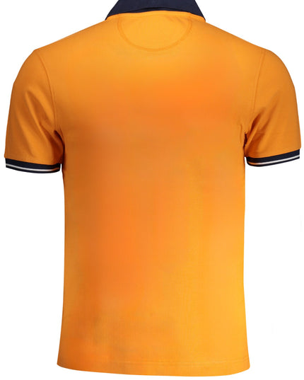 LA MARTINA MEN'S ORANGE SHORT SLEEVED POLO SHIRT-1