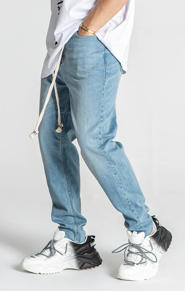 LIGHT BLUE MESSAGE BALLOON JEANS-Jeans-Gianni Kavanagh-Urbanheer