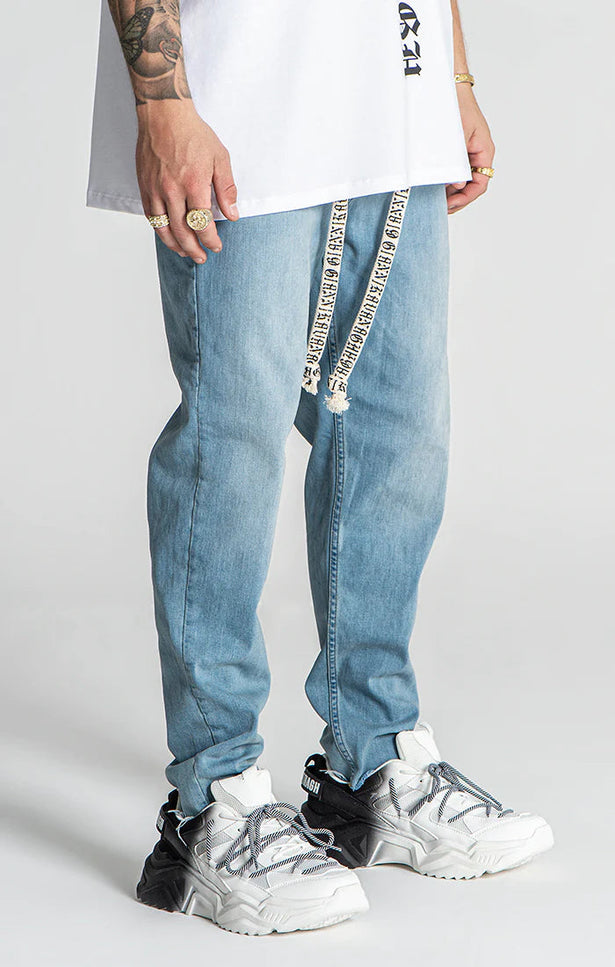 LIGHT BLUE MESSAGE BALLOON JEANS-Jeans-Gianni Kavanagh-Urbanheer