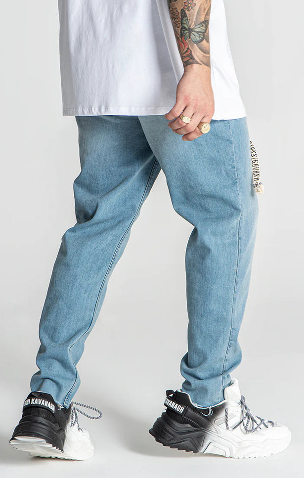 LIGHT BLUE MESSAGE BALLOON JEANS-Jeans-Gianni Kavanagh-Urbanheer