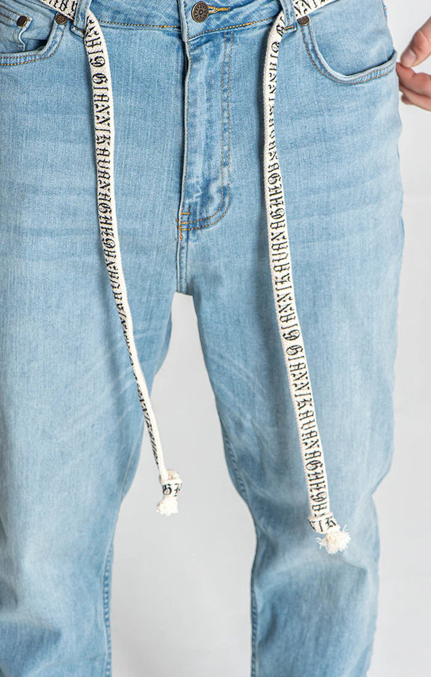 LIGHT BLUE MESSAGE BALLOON JEANS-Jeans-Gianni Kavanagh-Urbanheer