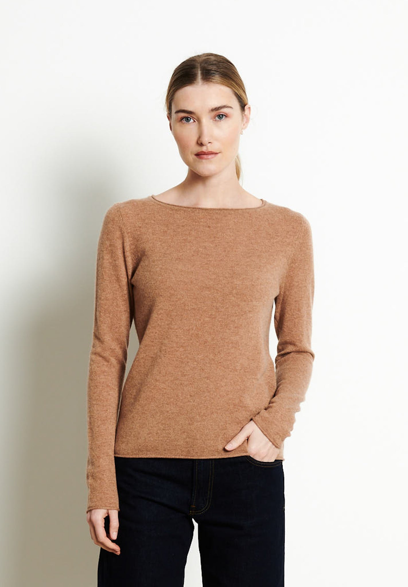 Pull cachemire shops camel femme