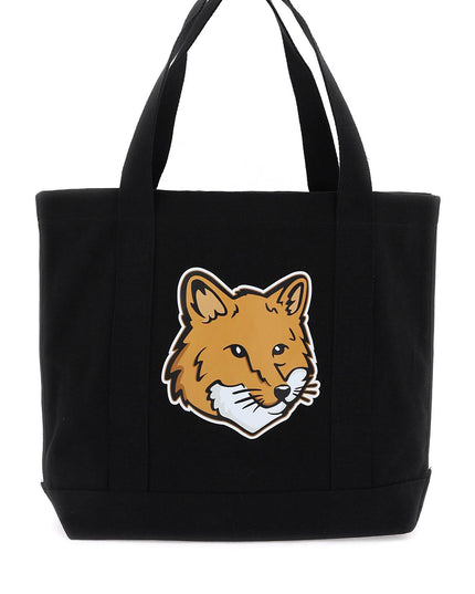 Maison Kitsune fox head tote bag