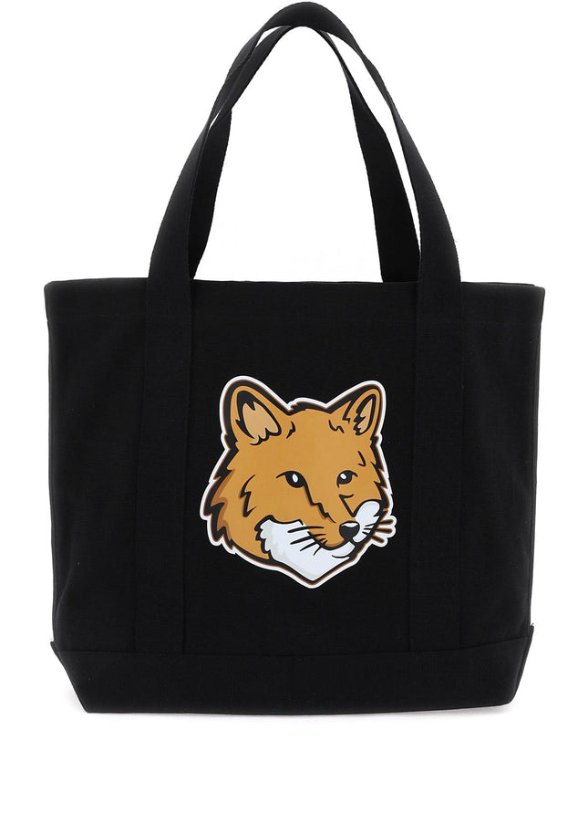 Maison Kitsune fox head tote bag