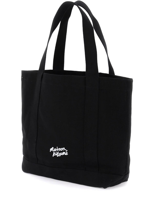 Maison Kitsune fox head tote bag