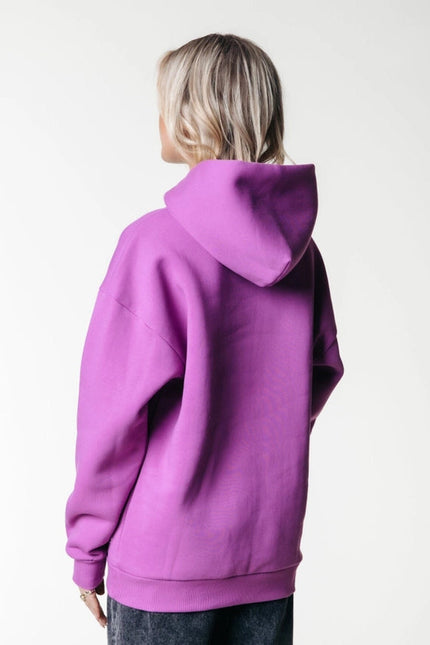 Label Hoodie | Violet Pink