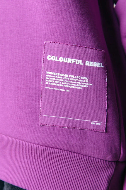 Label Hoodie | Violet Pink