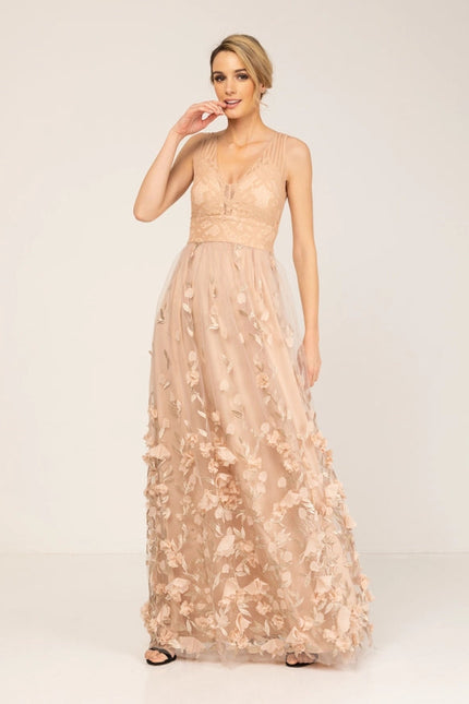 Lace maxi dress and floral tulle skirt-Dress-Tantra-S-Urbanheer